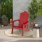 Costway Patio HIPS Adirondack Chair with Cup Holder Weather Resistant Outdoor 380 LBS Black/Teak/Green/Navy/Red/Gray/White/Yellow